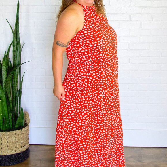 prettygarden Dresses & Skirts - NWT Pretty Garden ~ Red Spotted Dress ~ Size 2XL